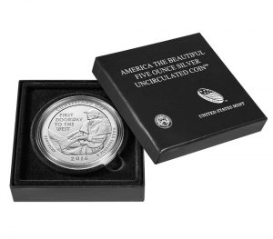 2016 Cumberland Gap 5oz Silver Coin in Presentation Box