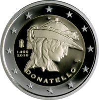 2016 Donatello 2 Euro coin from Italy