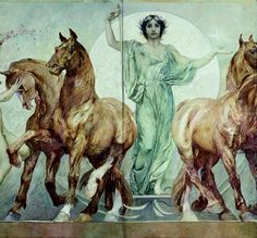 Young Italy Victorious from the frieze by Giulio Aristide Sartorio in the Chamber of Deputies at Montecitorio