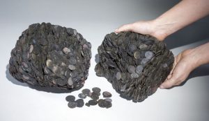Ancient Bronze Roman Era Coins Found in Caesarea