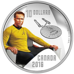 Canada 2016 Star Trek Silver $10 Coin - Kirk and Enterprise