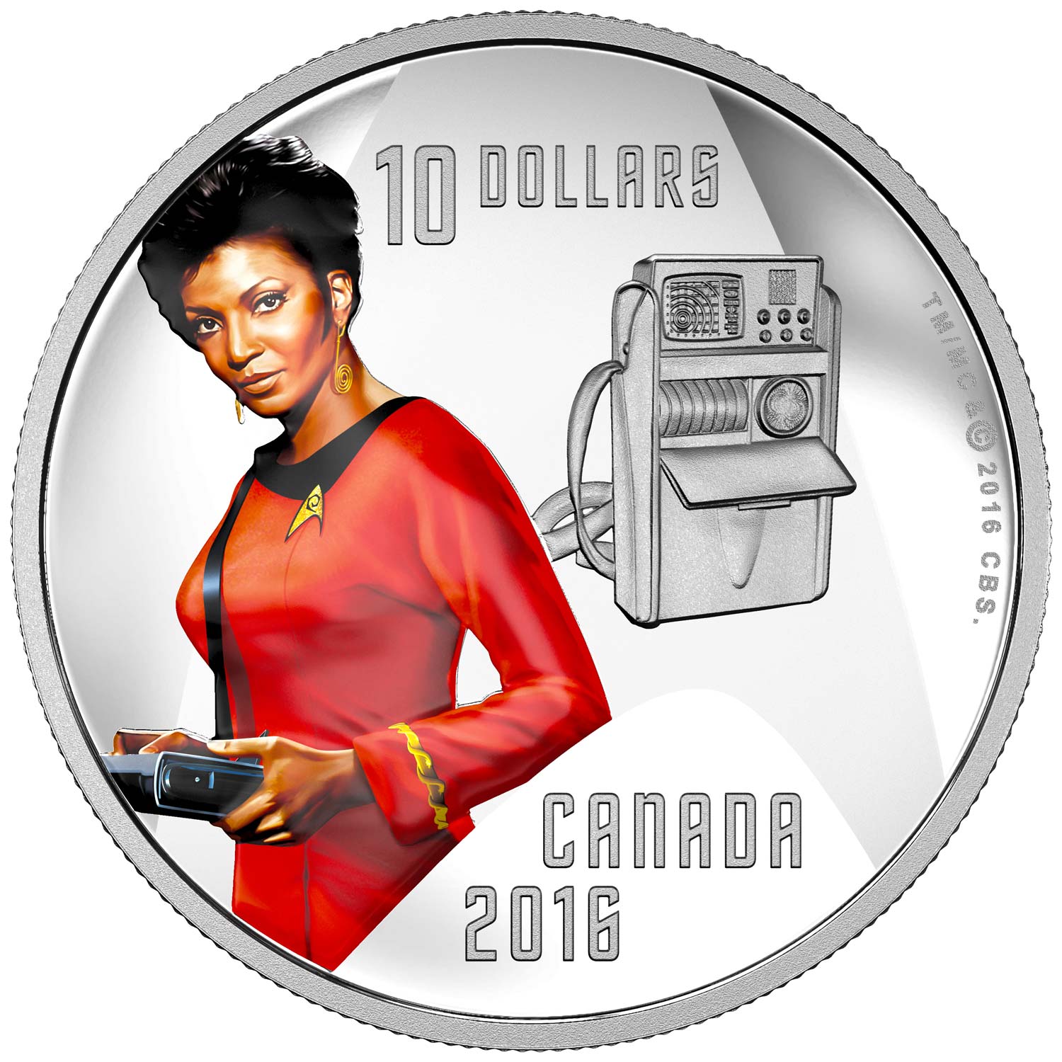 Canada 2016 Star Trek Silver $10 Coin - Uhura and Tricorder