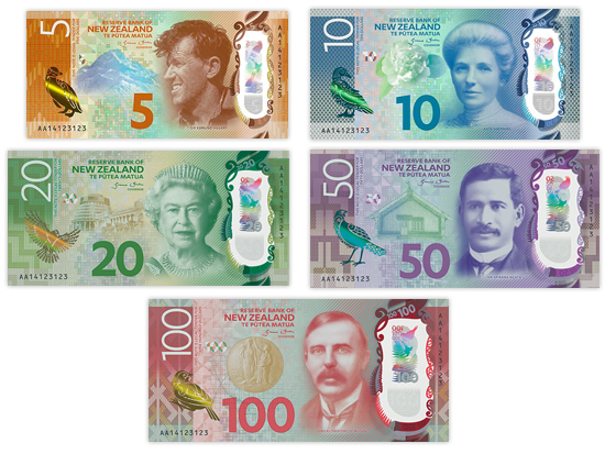 New Zealand Series 7 Banknote Set