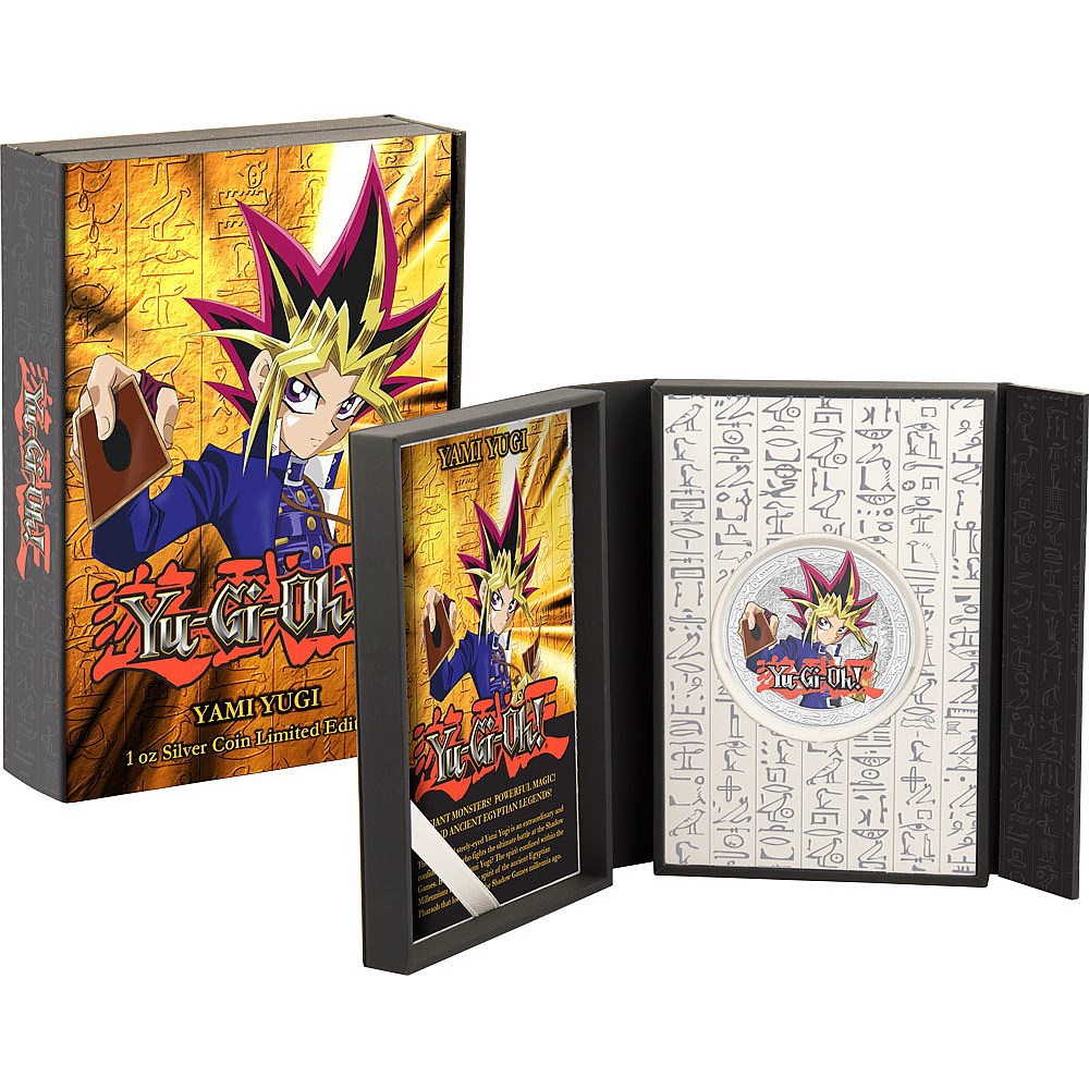 2016 Yu-Gi-Oh Yami Yugi Silver coin from Nuie Printed Display Box