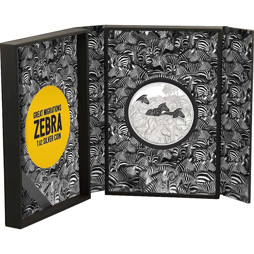 Innovative Packaging of the Zebra Great Migrations Silver Coin