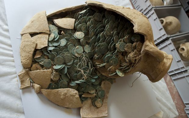 Ancien Roman Coins at the Seville Archaeological Museum