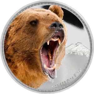 2016 Grizzly Bear Silver 1oz Coin Reverse