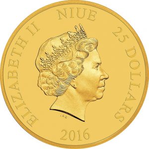 2016 Disney Princess Pocahontas 1/4oz Gold Coin Obverse