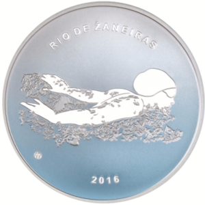 Lithuania 2016 Olympics Silver €20 Coin Reverse
