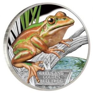 Tuvalu 2017 Silver Green and Golden Bell Frog Coin Reverse