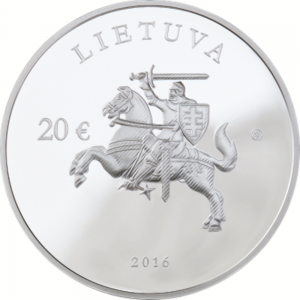Lithuania 2016 25th anniversary of the consolidation of independence silver €20 Obverse