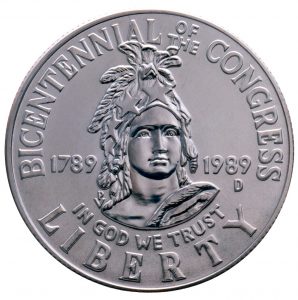 USA 1989 Congressional Bicentennial Silver Half Dollar Obverse