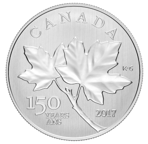 Canada 2014 Maple Leaves Silver 10 Dollar Coin Reverse