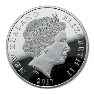New Zealand 2017 Silver $5 coin - Laughing Owl Obverse