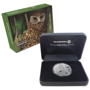 New Zealand 2017 Silver $5 coin - Laughing Owl Box