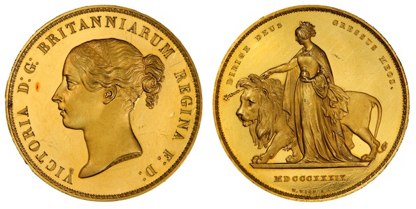 1839 Una and the Lion Coin