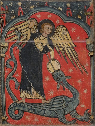 Saint Michael the Protector defeating the Dragon