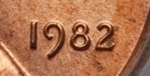 USA 1982 Large Date 1c Variety