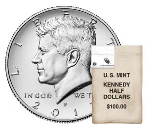 USA 2017 Kennedy Half Dollar 200-Coin Bags
