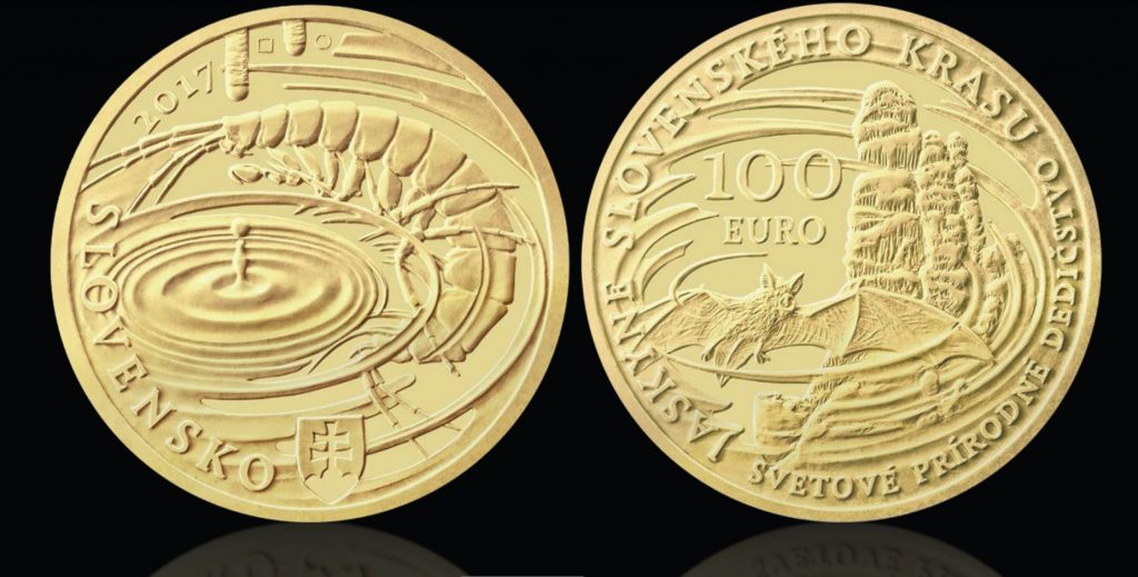 Slovakia 2017 Caves of the Slovak Karst Gold Coin