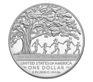 USA 2017 Boys Town Centennial Commemorative Silver Dollar Coin Reverse
