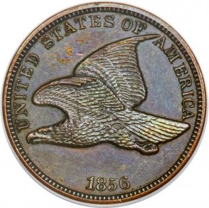 USA 1856 Flying Eagle 1c coins Obverse