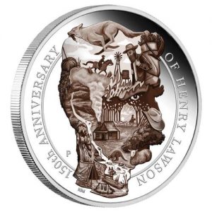 Australia 2017 5oz Silver Henry Lawson Coin Reverse