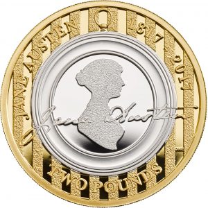UK 2017 Jane Austen £2 Coin Reverse