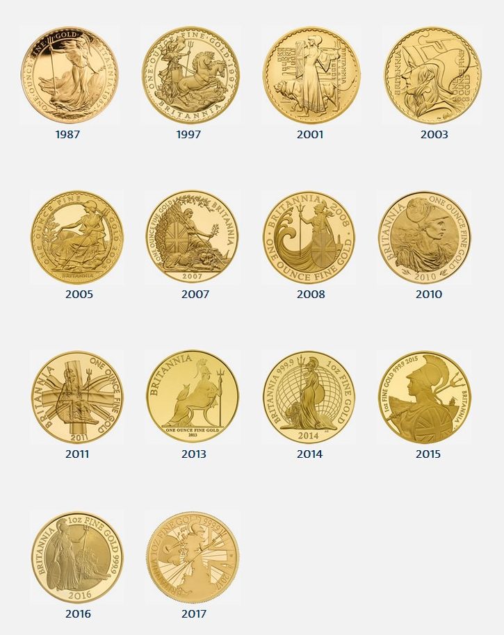 30 Years of Proof Britannia Designs