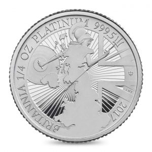 UK 2017 Proof Britannia 1/4 ounce Platinum Coin Reverse
