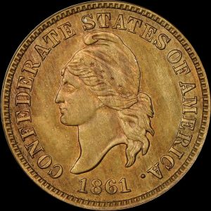 1861 Confederate One Cent Obverse