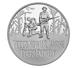 USA WWI Centennial Marines  Silver Medal Obverse