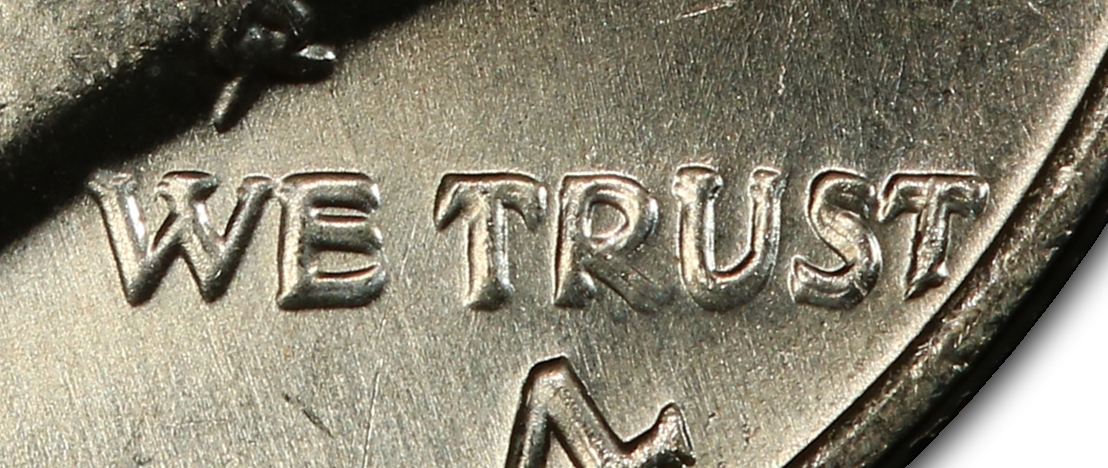 Doubling in the 1974 D DDO(FS-50-1974D-101) Letters in "WE TRUST"