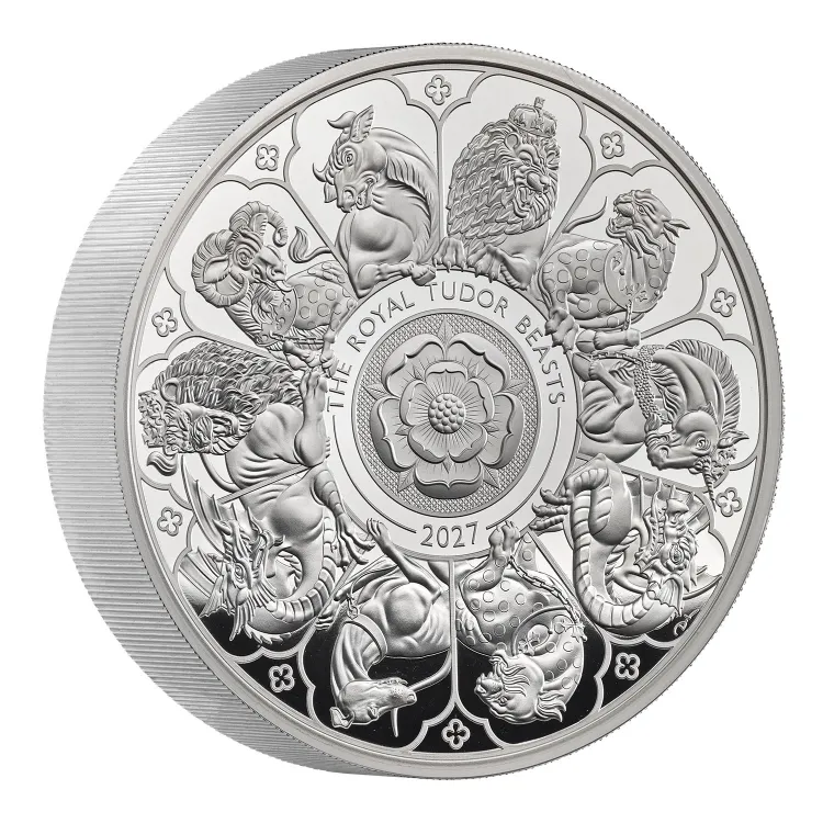 oyal Tudor Beasts 2027 UK 10oz silver proof coin